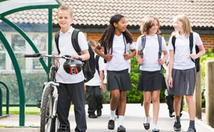 Young Children Leaving their School