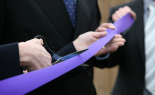 Scissors Cutting Ribbon