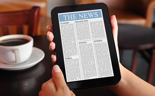 Tablet Device Display the News