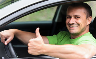 Happy Male Driver