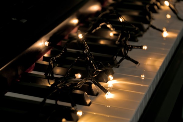 Christmas Bauble on a Sheet of Music