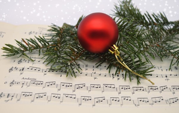 Christmas Lights on a Piano