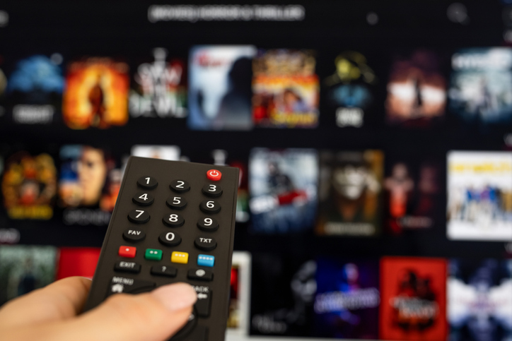 remote pointed at streaming platform