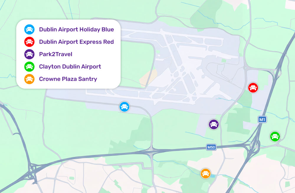 Dublin Airport Parking Map