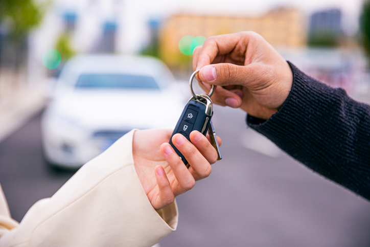 Handing over car keys