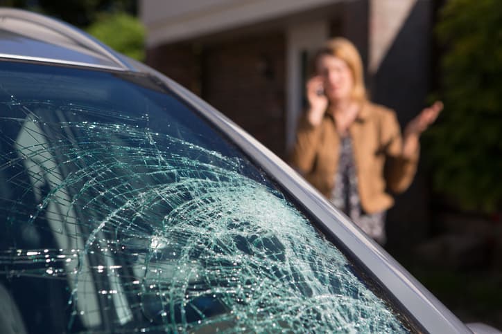 Damaged Car Windscreen Which Is Cover By Chill Insurance Cover