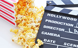 Popcorn and Director's Clapper