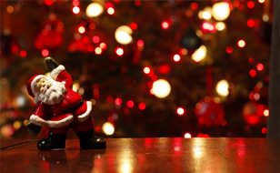 Santa Claus Stretching