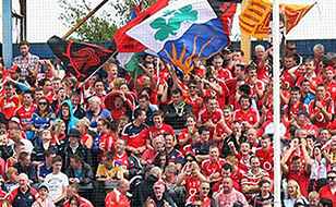 Cork GAA Fans Behind the Posts
