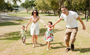 family in park