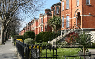 Street with Red Brick Houses
