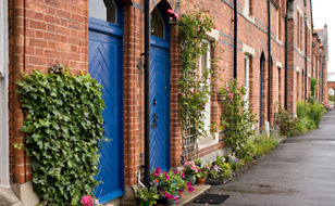 row of irish houses