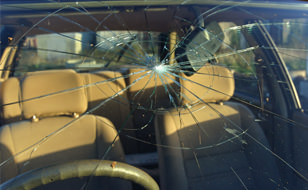 Damaged Car Windscreen Which Is Cover By Chill Insurance Cover