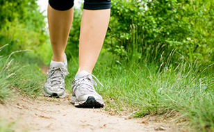 woman walking outdoors